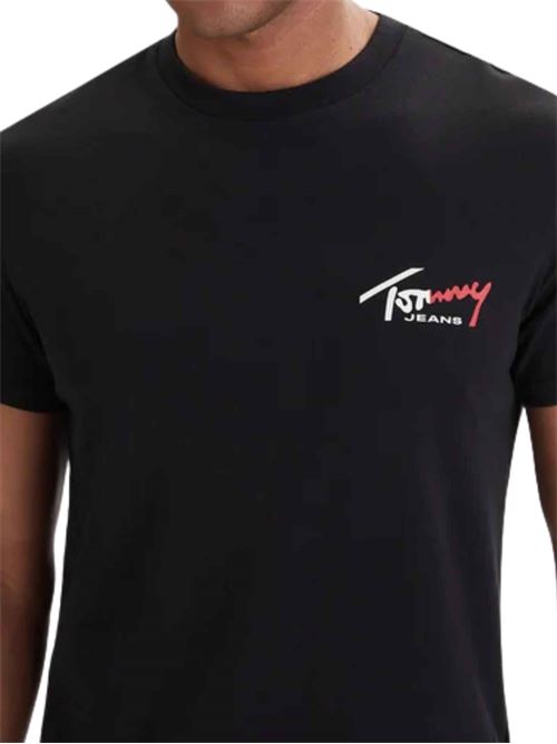 T-shirt slim fit con logo Tommy Jeans | DM0DM22538BDS